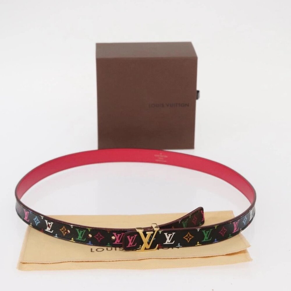 LOUIS VUITTON Multicolor Ceinture Initials Belt Black M9631 LV Auth 156684SAM - Picture 12 of 12